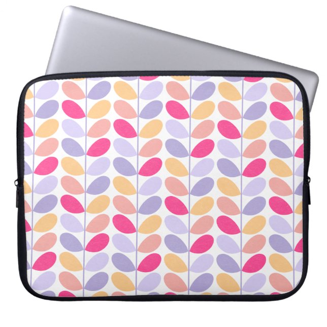 Retro Löv Large Mönster Laptop Sleeve (Framsidan)