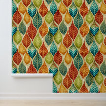 Retro Löv Mönster Tapet