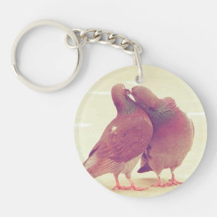 Retro Love birds Kissing Pigeon