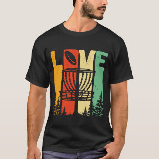 Retro Love Disc Golf Frisbee Golf Sport Frolf Hob T Shirt