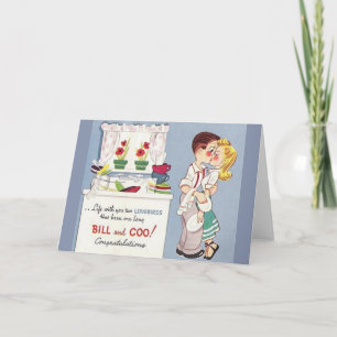 Retro Lovebird-årsjubileum Kort