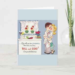 Retro Lovebird-årsjubileum Kort