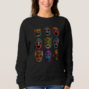 Retro Lucha Libre-masker Fristilsbrottning Fighter T Shirt