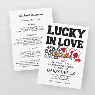 Retro Lucky In Love Vegas Möhippa Inbjudningar