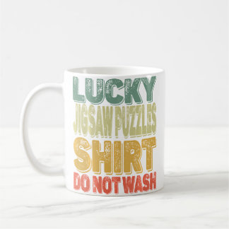 Retro Lucky Pussel Tröja Tvätta Inte Män W Kaffemugg