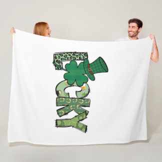 Retro Lucky Shamrock St. Patrick's Day Fleecefilt