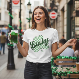 Retro Lucky St patrick's day Shamrock T Shirt