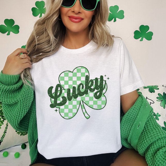 Retro Lucky St patrick's day Shamrock T Shirt (Retro Lucky St Patrick's Day Shamrock T-Shirt)
