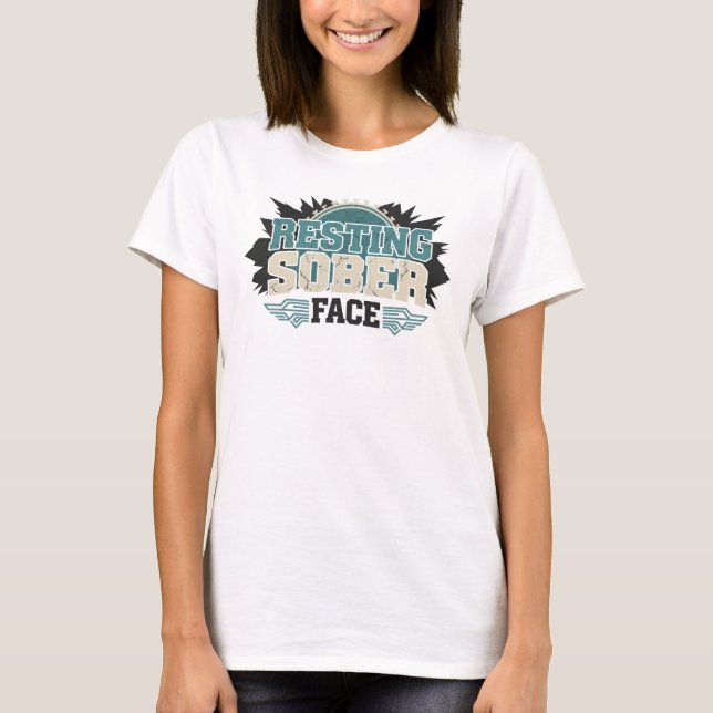 Retro LUGN SOBER ANSIKTE Anpassad skapelse T Shirt (Framsida)