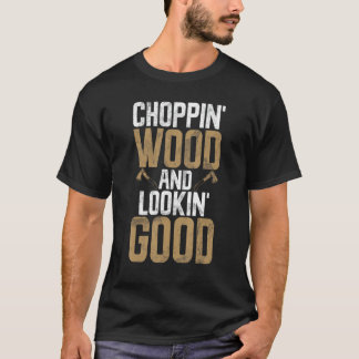 Retro lumberjack för träd-kirurgeonskogvaktare och t shirt