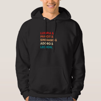 Retro Lumpia Pancit Sinigang Adobo Lechon Filipino Hoodie