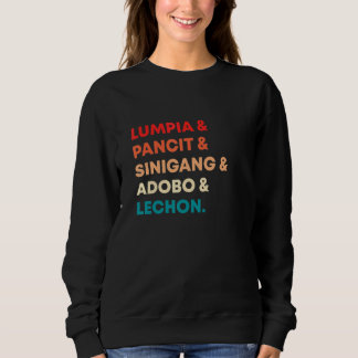 Retro Lumpia Pancit Sinigang Adobo Lechon Filipino T Shirt