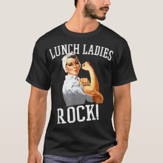 Retro Lunch Dam Sten Cafeteria Worker Funny Lun T Shirt
