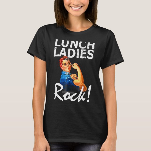 Retro Lunch Dam Sten Lunch Dam Quad tillbaka till  T Shirt (Framsida)