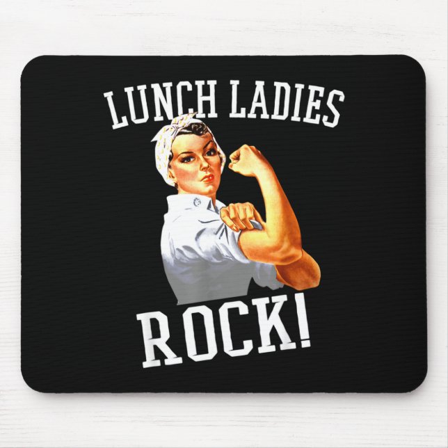Retro Lunch Ladies Rock Cafeteria Worker Funny Lun Musmatta (Framsidan)