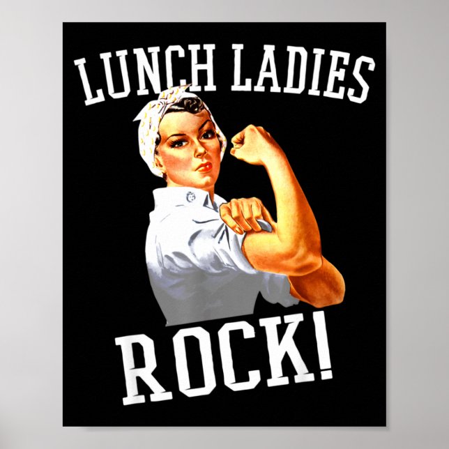 Retro Lunch Ladies Rock Cafeteria Worker Funny Lun Poster (Framsidan)