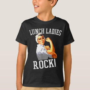 Retro Lunch Ladies Rock Cafeteriaarbetare Roligt L T Shirt