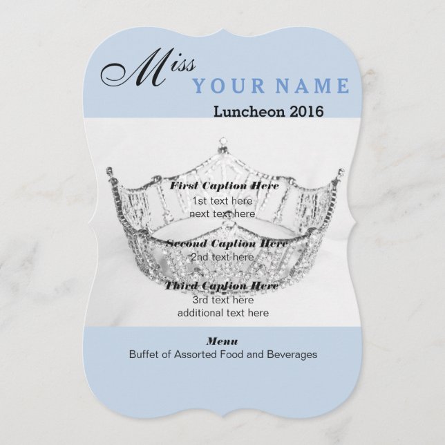 Retro Luncheon-programkort Meny (Framsida)