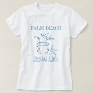 Retro Luxe Beach Social Club Logotyp Sängvätka T Shirt