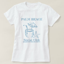 Retro Luxe Beach Social Club Logotyp Söndagskvälls T Shirt