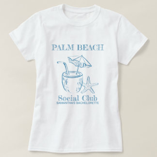 Retro Luxe Beach Social Club Logotyp Sösterfest T Shirt