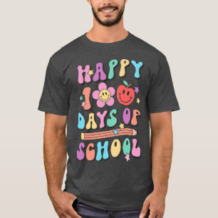 Retro Lycklig 100 dagar med skolgåva T Shirt
