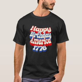 Retro Lycklig 250:e födelsedagen Amerika 1776 2026 T Shirt