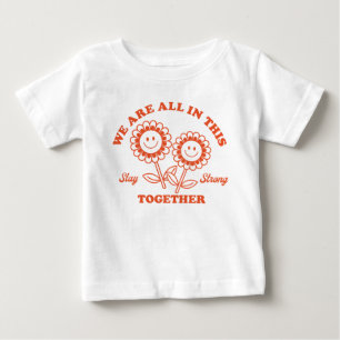 Retro Lycklig-blomma grafik T Shirt