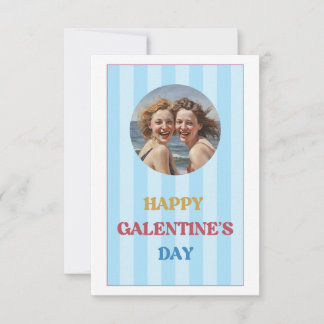 Retro Lycklig Galentines-dagskort för vän Kort