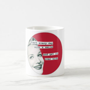 Retro lycklig hemmafruLEENDEmugg Kaffemugg