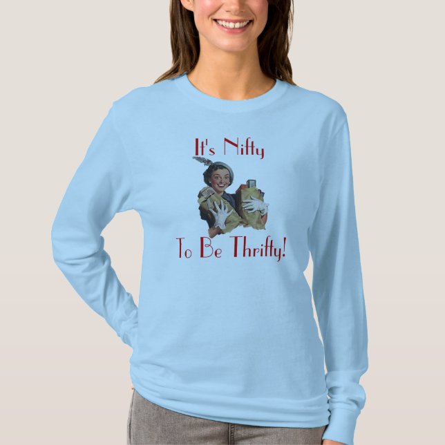 Retro lycklig med gullig roligt för tee shirt (Framsida)