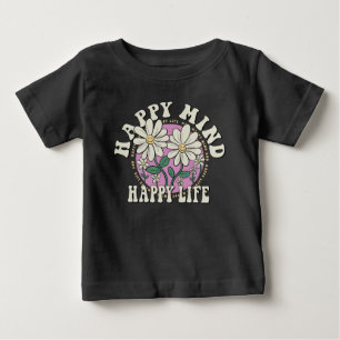 Retro Lycklig Mind Lycklig Life T Shirt