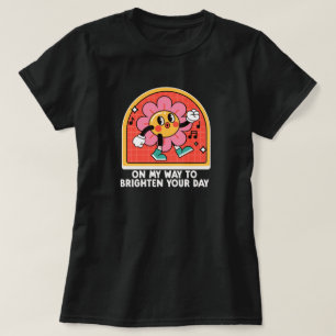 Retro Lycklig Positive Daisy T-Shirt