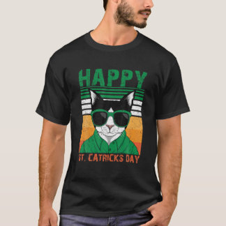 Retro Lycklig St Catricks Day Cat Mamma Älskare T Shirt