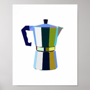 Retro macchinetta Italienska espresso-kaffekonst Poster