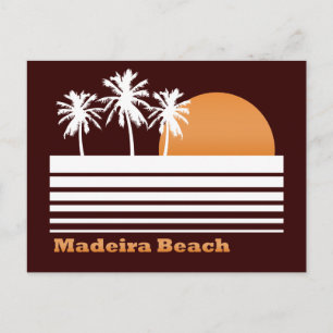 Retro Madeira Beach-vykort Vykort