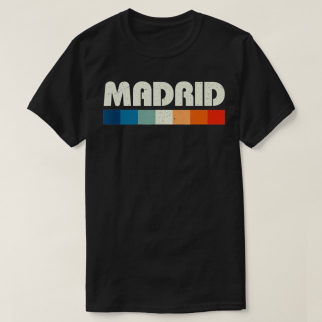 Retro Madrid Spain 80:s Vintage T Shirt (Design framsida)