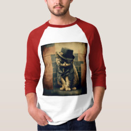 Retro Mafia Cat T Shirt