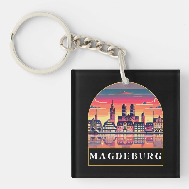 Retro Magdeburg Skyline (Framsidan)