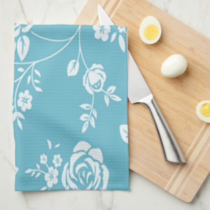 Retro_Maggie-Floral_Maggie Blue* anpassningsbar Kökshandduk