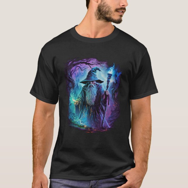 Retro Magic Wizard 15 T Shirt (Framsida)