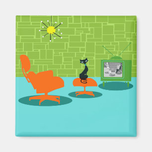 Retro magnet för utrymmeålderkattunge