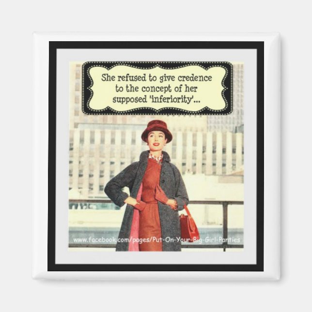 Retro Magnet 'hon vägrade' (Framsidan)