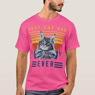 Retro Maine Coon Cat Best Cat Pappa någonsin funny T Shirt