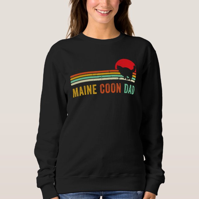 Retro Maine Coon Pappa Proud Cat Pet Owner Maine C T Shirt (Framsida)