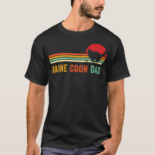 Retro Maine Coon Pappa Proud Cat Pet Owner Maine T Shirt