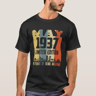 Retro Maj 1937 Rolig 85-årsdag T Shirt
