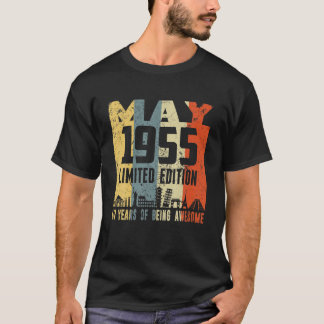 Retro Maj 1955 Rolig 67-årsdag T Shirt