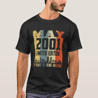 Retro Maj 2001 Roligt 21-års Födelsedag T Shirt