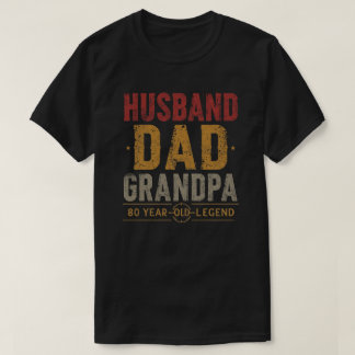 Retro Make Pappa Grandpa 80:e födelsedagsidea T Shirt